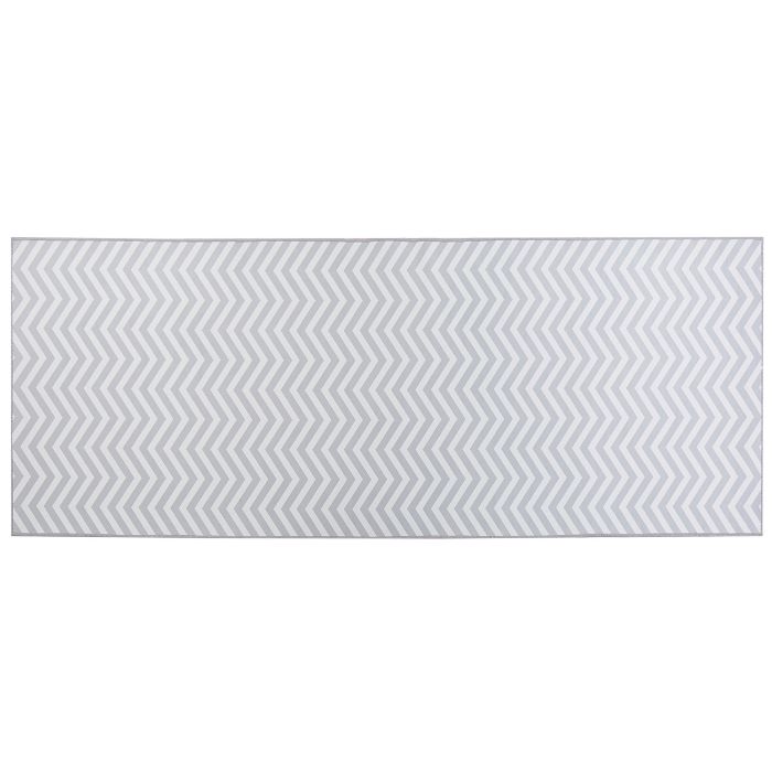Runner Rug 80x200cmcm White and Grey