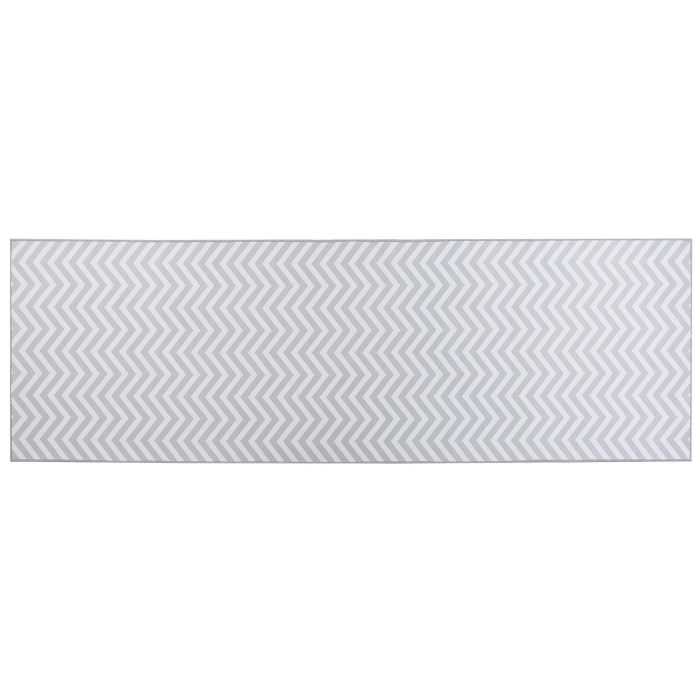 Runner Rug 80x240cm White and Grey