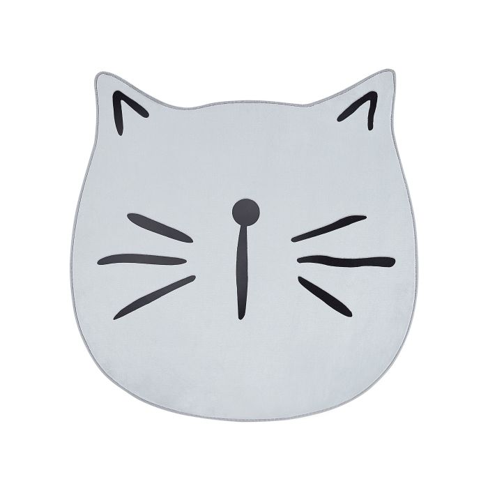 Kids Rug Cat Print 100cm Grey