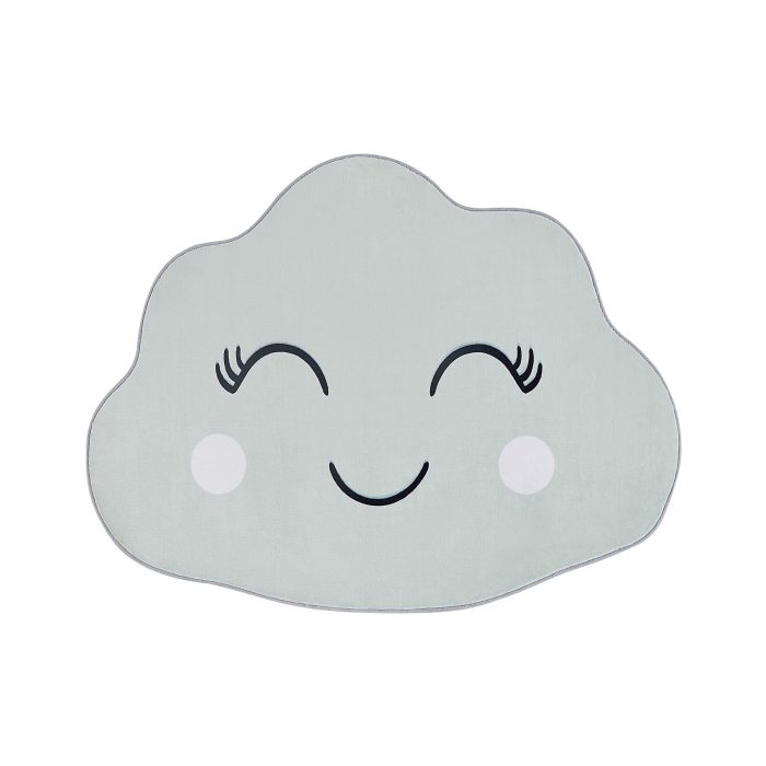 Kids Rug Cloud Print 90x120cm Green