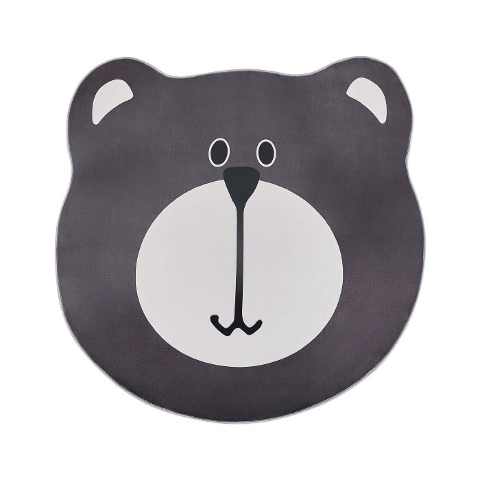Kids Rug Bear Print âŒ€120 cm Brown COLARGOL
