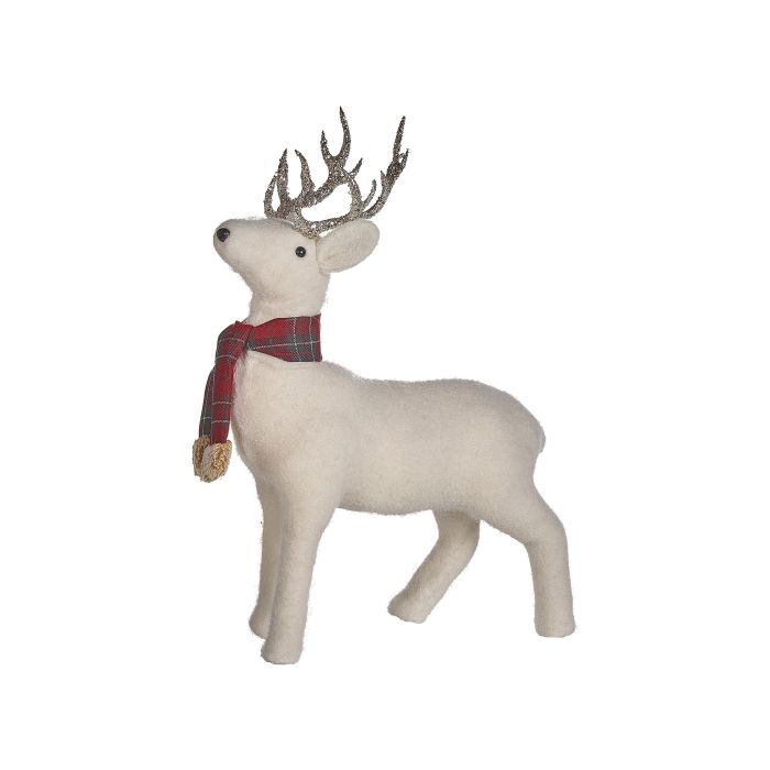 Decorative Figurine Reindeer 48 cm White MUSTOLA