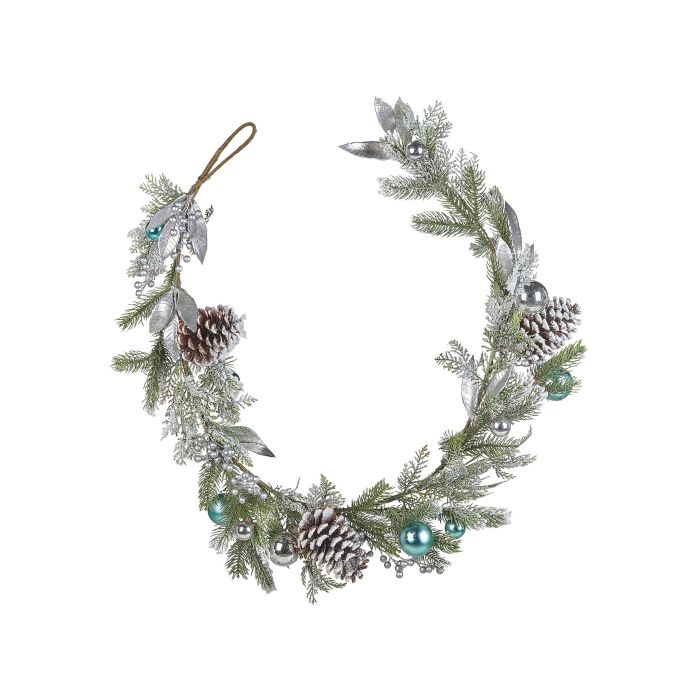 Christmas Garland 150cm Green and Silver