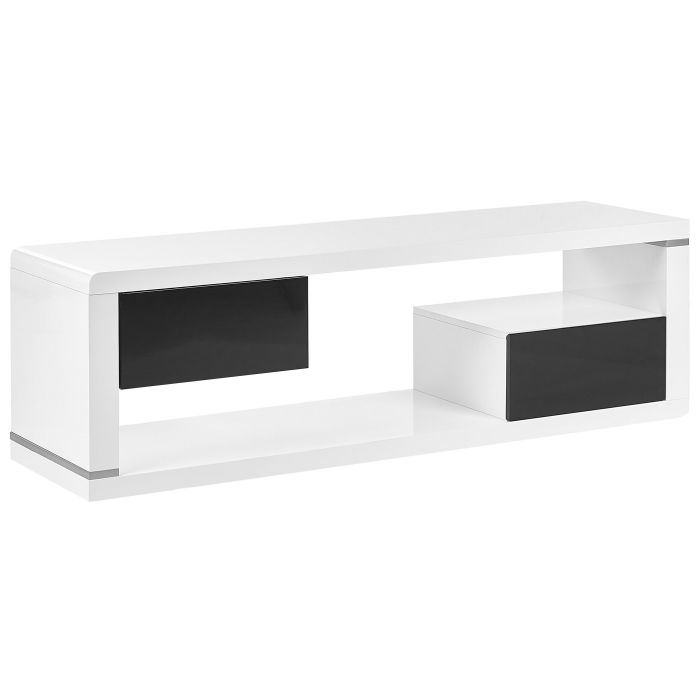 TV Stand White and Black SPOKAN