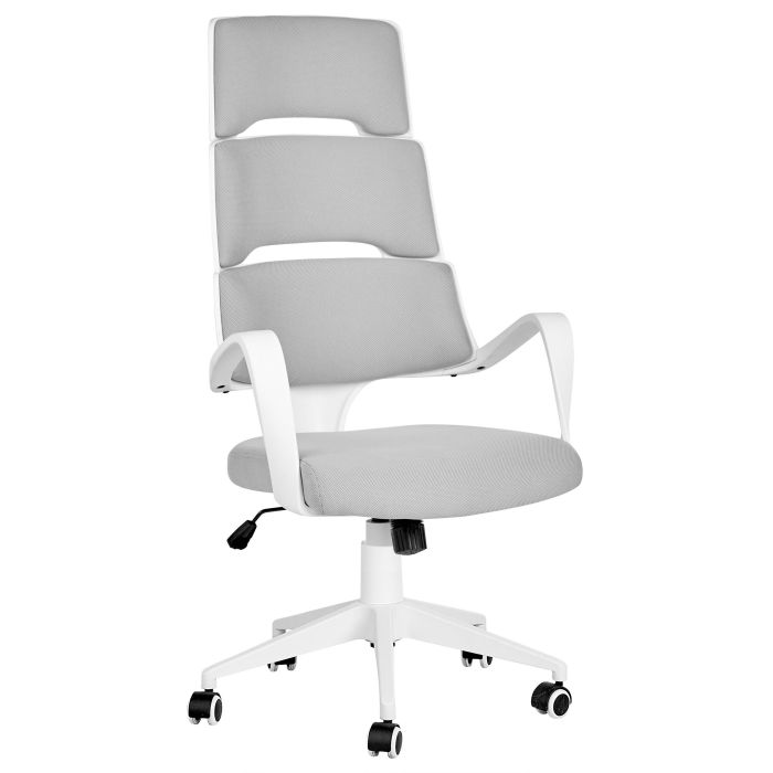 Swivel Office Chair White and Grey GRANDIOSE