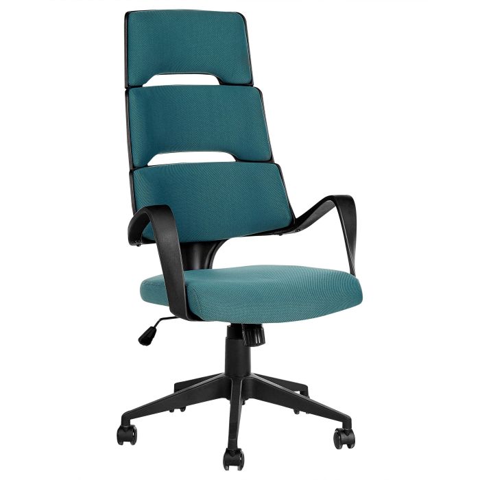 Swivel Office Chair Teal Blue GRANDIOSE