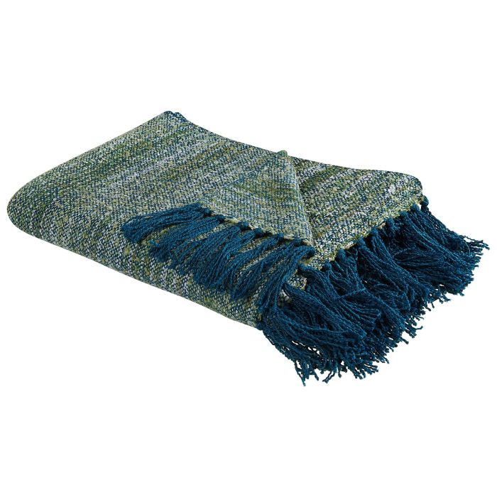 Blanket 130 x 170 cm Blue and Green PAIRE