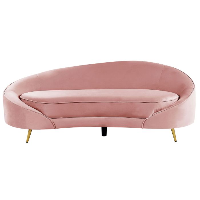 Velvet Sofa Pastel Pink SAVAR