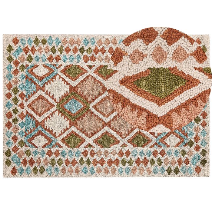 Wool Area Rug 160x230cm Multicolour