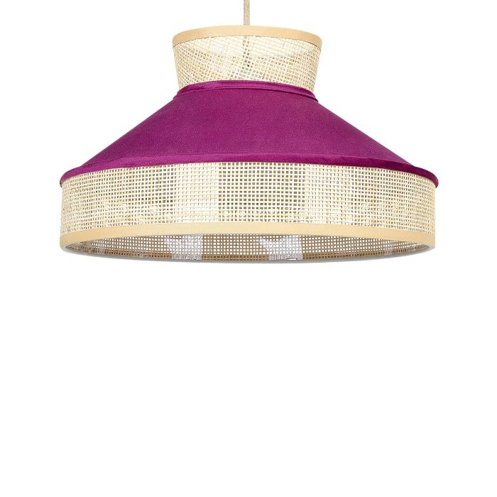 Rattan Pendant Lamp Pink and Natural BATALI