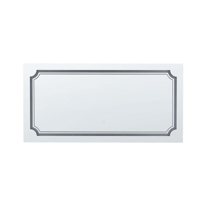LED Wall Mirror 120x60cm Silver
