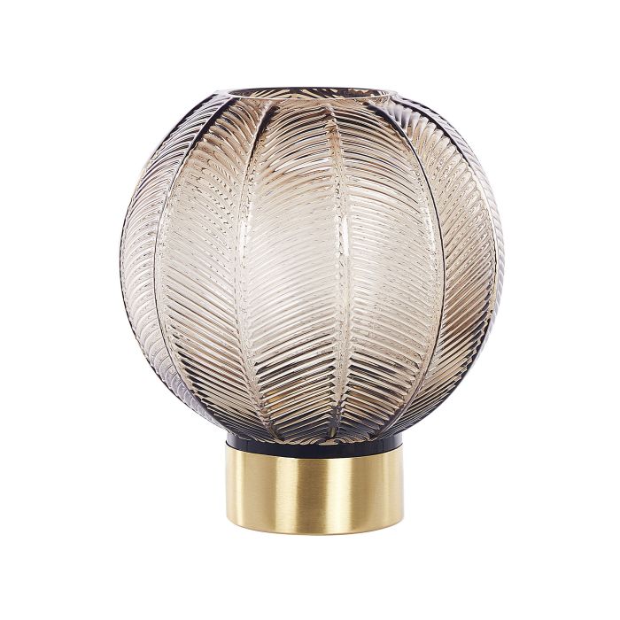 Glass Flower Vase 24 Brown Gold FELLI