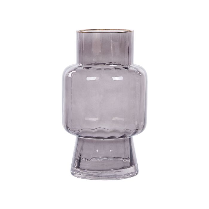 Glass Flower Vase 26 Grey MEGALO