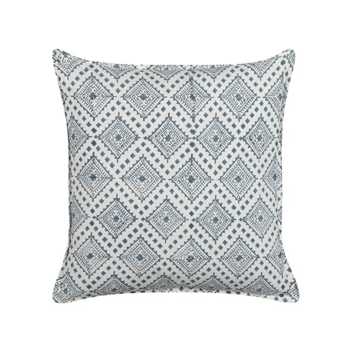 Cotton Cushion Oriental Pattern 45x45cm Blue and White