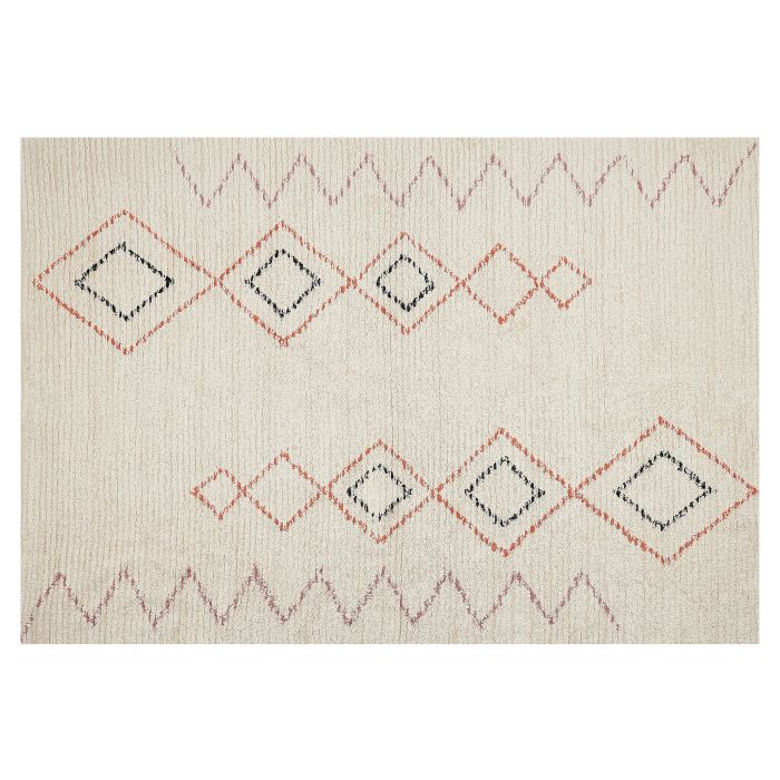Cotton Area Rug 140x200cm Beige