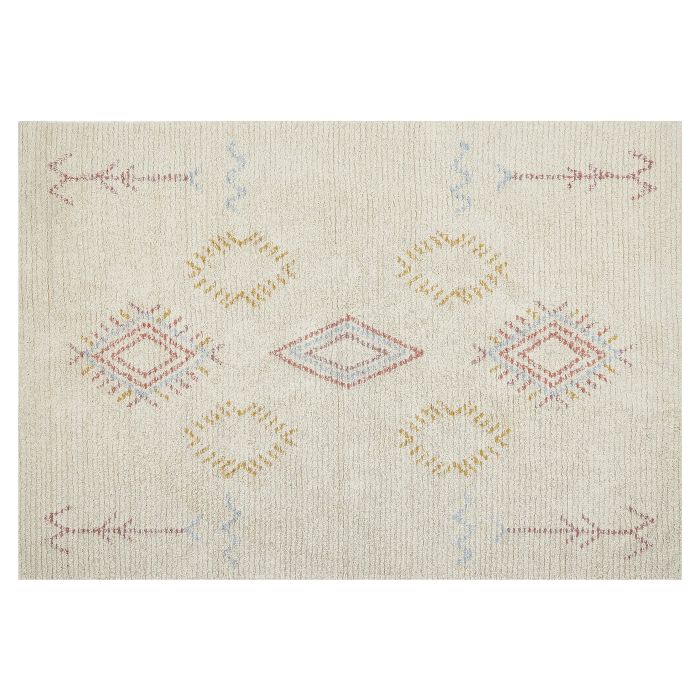 Cotton Area Rug 140x200cm Beige