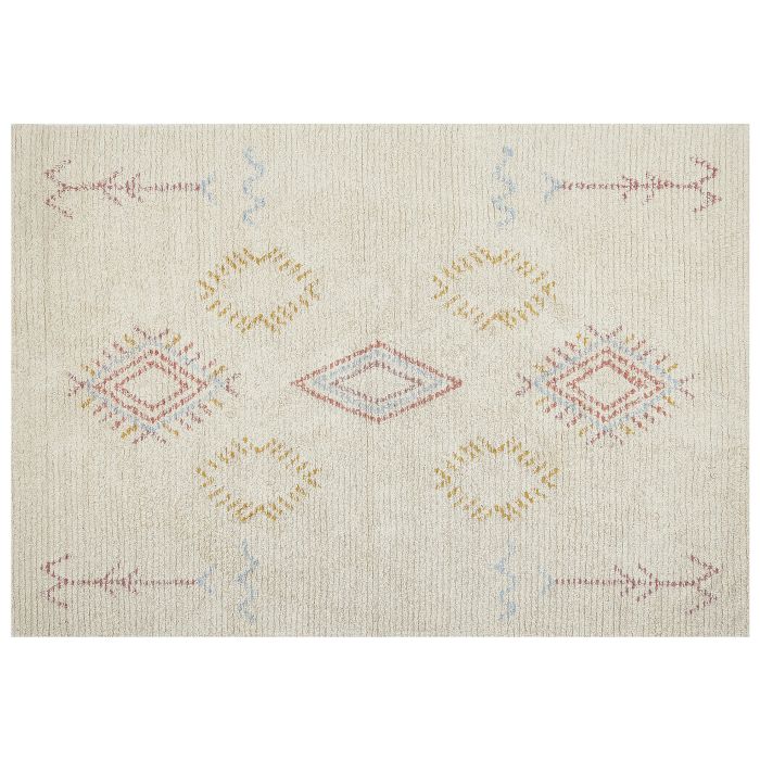 Cotton Area Rug 160x230cm Beige