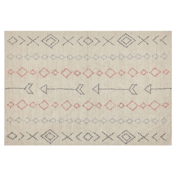 Cotton Area Rug 140x200cm Beige