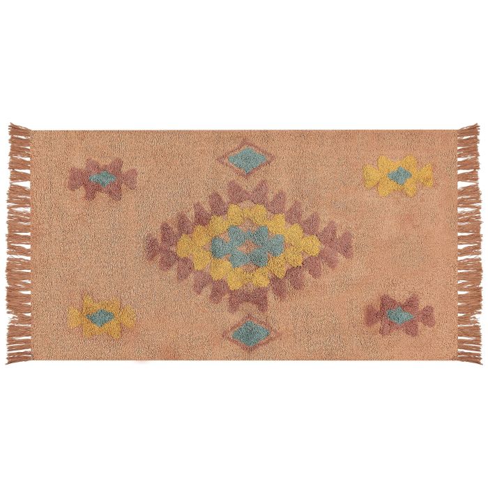 Cotton Area Rug 80x150cm Orange