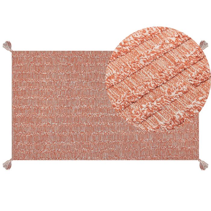 Cotton Area Rug 80x150cm Orange