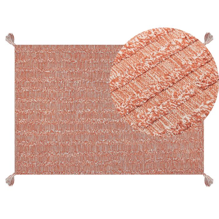 Cotton Area Rug 140x200cm Orange
