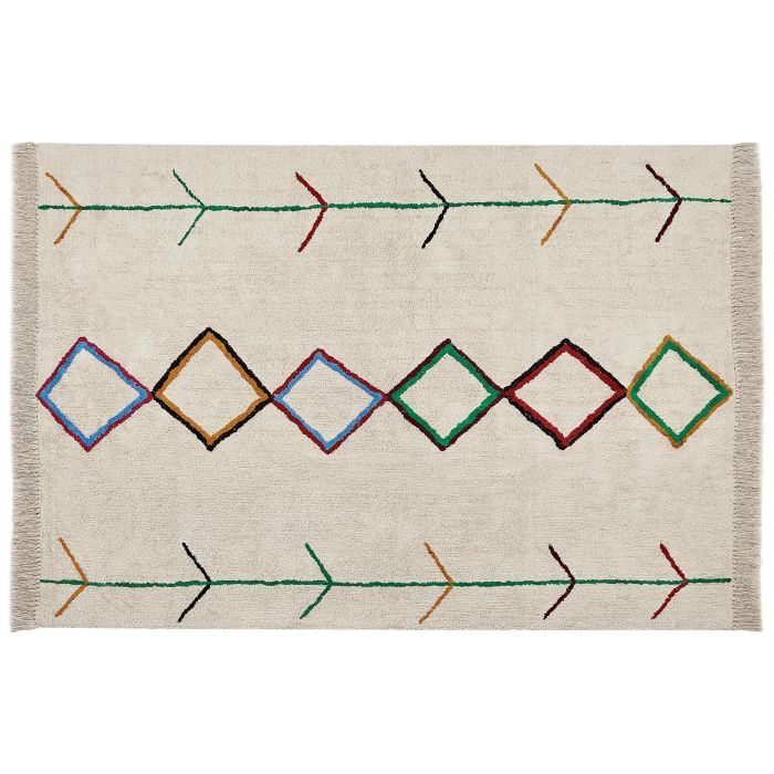 Cotton Area Rug 160x230cm Beige