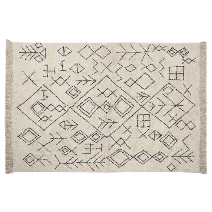Cotton Area Rug 160x230cm Beige