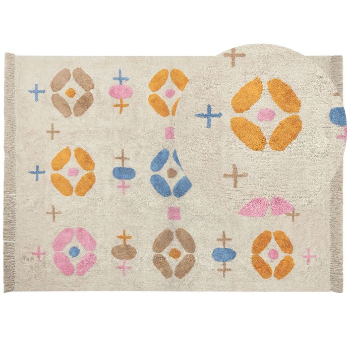 Cotton Area Rug 160x230cm Multicolour