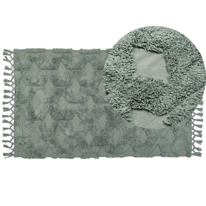 Cotton Area Rug 80x150cm Green