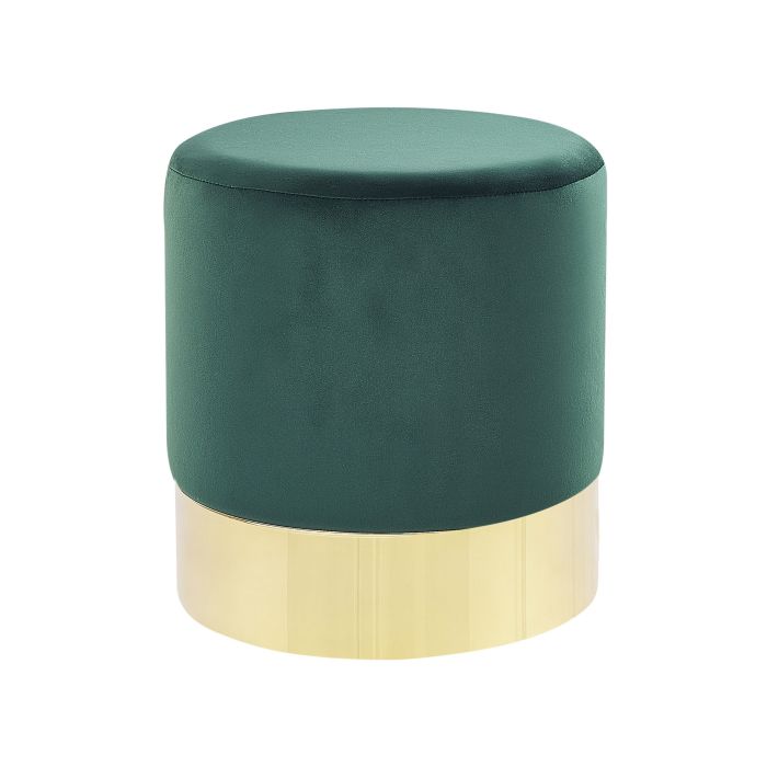 Velvet Pouffe Dark Green SOPHIA