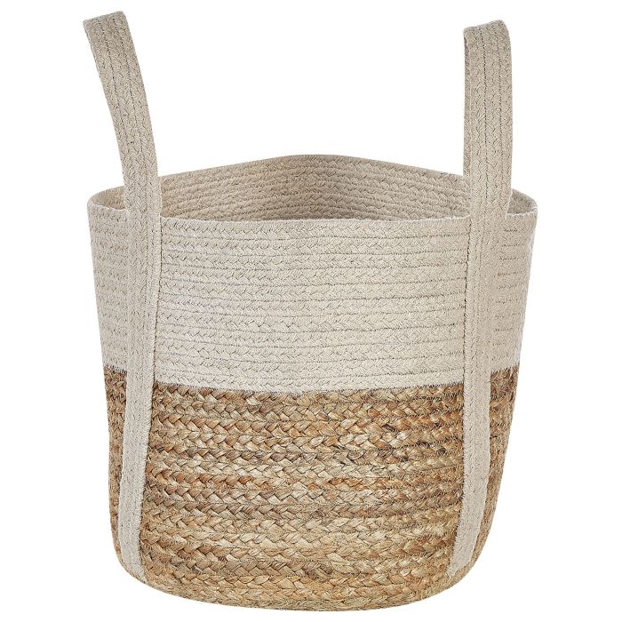Jute Basket Beige and White SONIPAT