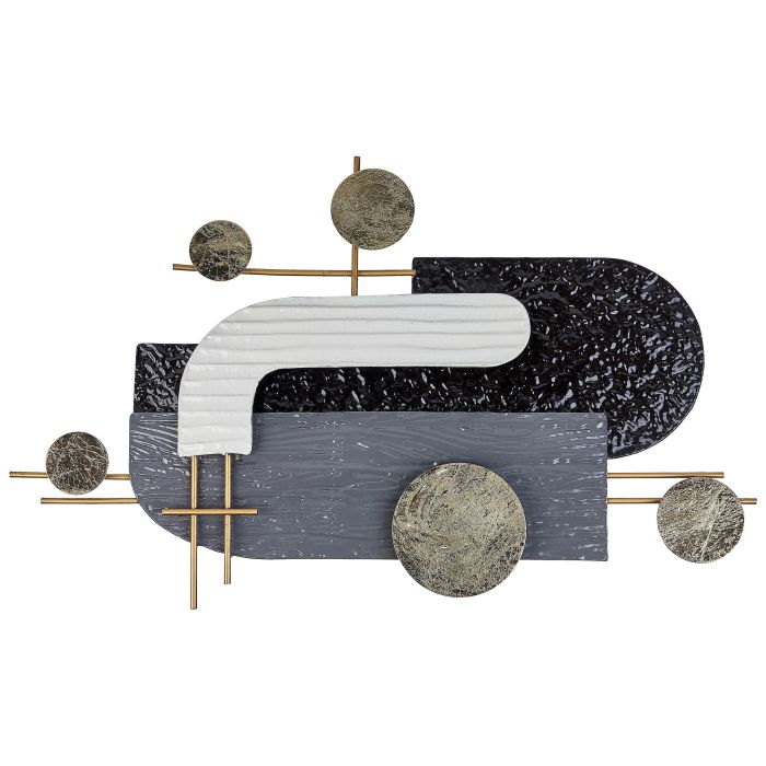 Wall DÃ©cor Black and Gold LUTETIUM