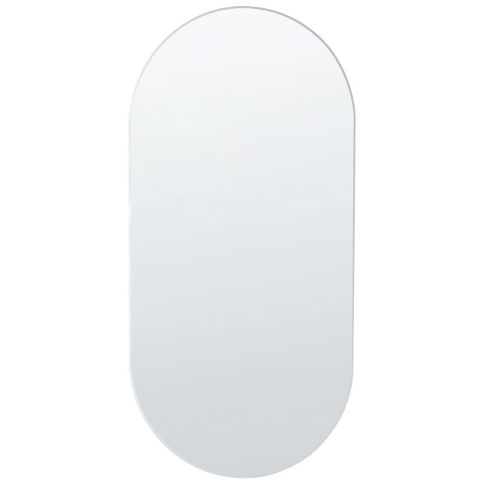Oval Wall Mirror 40x80cm Silver