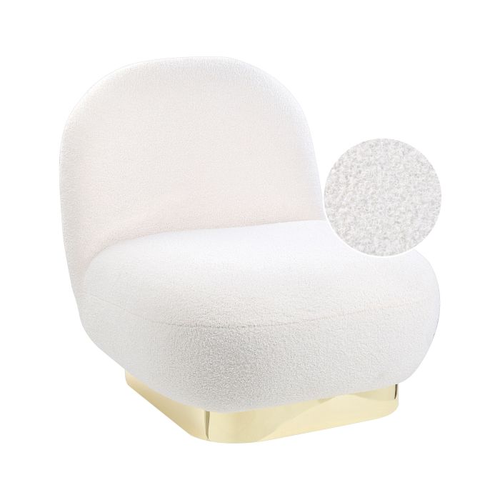 Boucle Armless Chair White LOVIISA