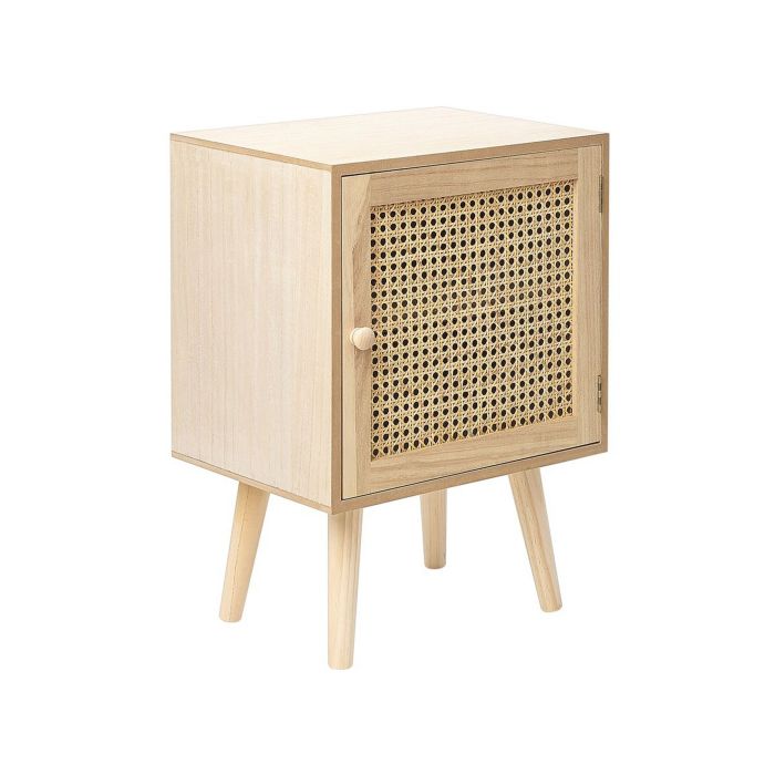 Bedside Table - BARNET Nightstand Light Wood 38cm