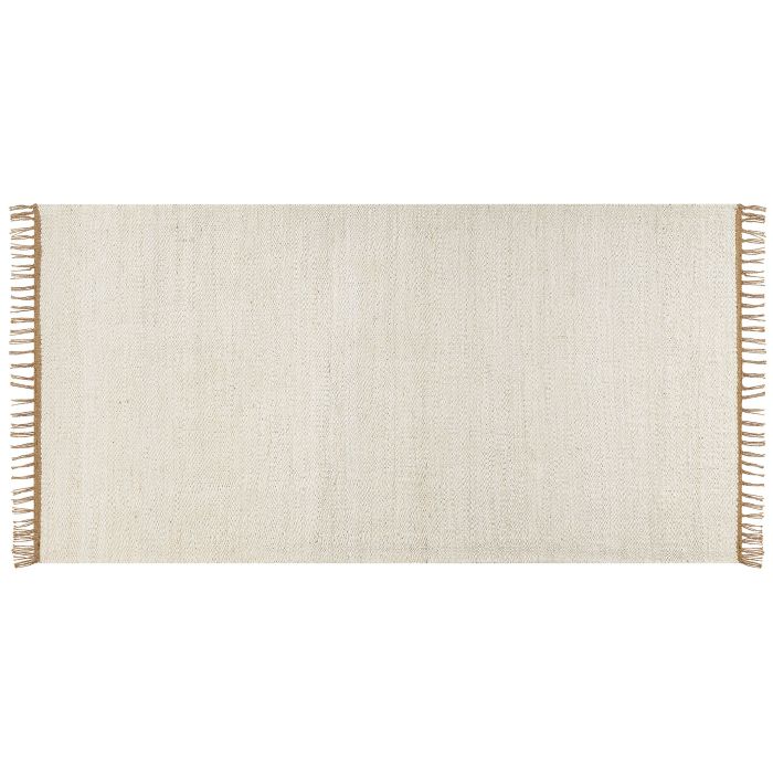 Jute Area Rug 80x150cm Light Beige