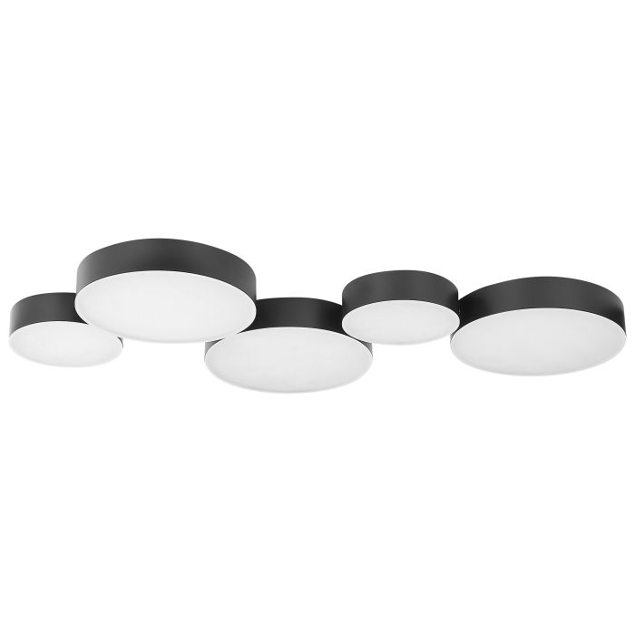 5 Light Metal LED Ceiling Lamp Black LUGA