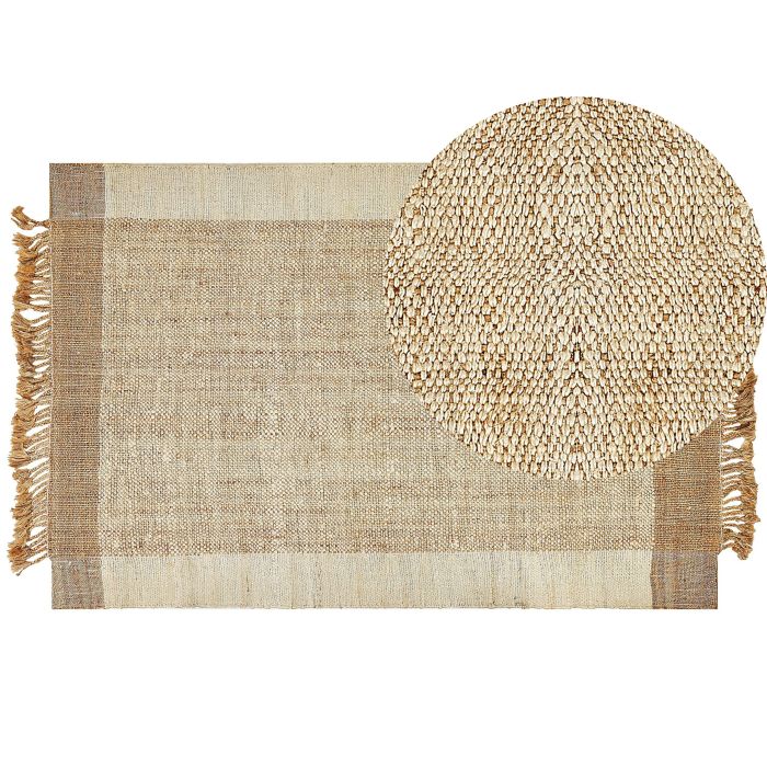 Jute Area Rug 200x300cm Beige