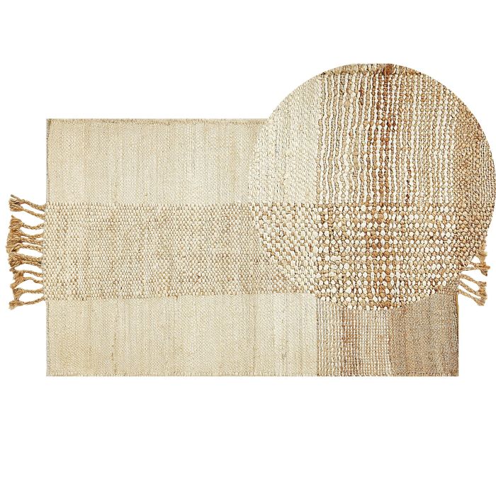 Jute Area Rug 80x150cm Beige