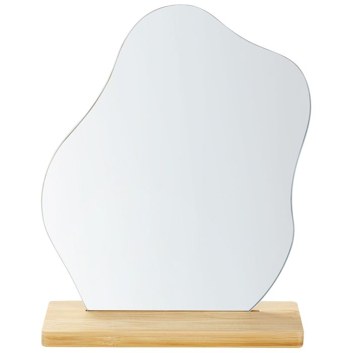 Decorative Mirror 22x19cm Light Wood