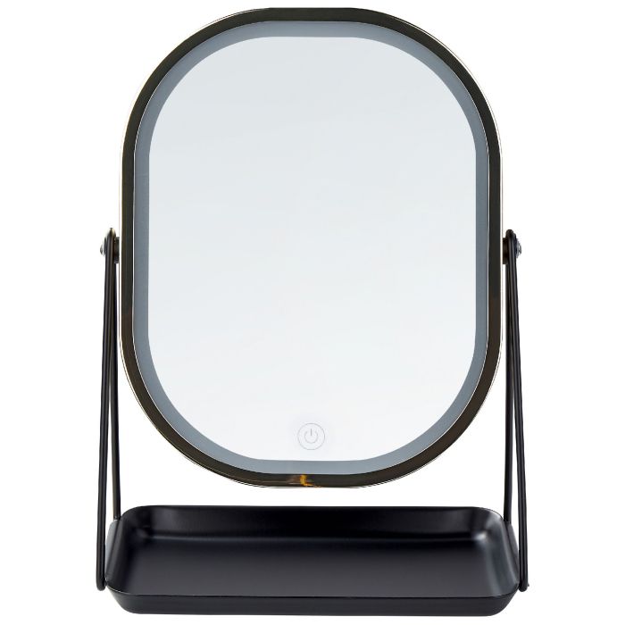 Lighted Makeup Mirror 20x22cm Gold