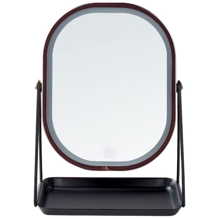 Lighted Makeup Mirror 20x22cm Rose Gold