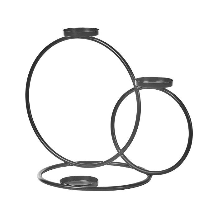 Metal Candle Holder 33cm Black