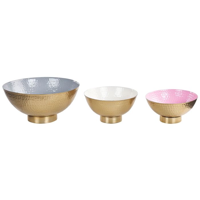 Set of 3 Decorative Bowls Gold
