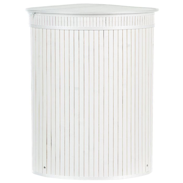 Bamboo Basket with Lid White BADULLA