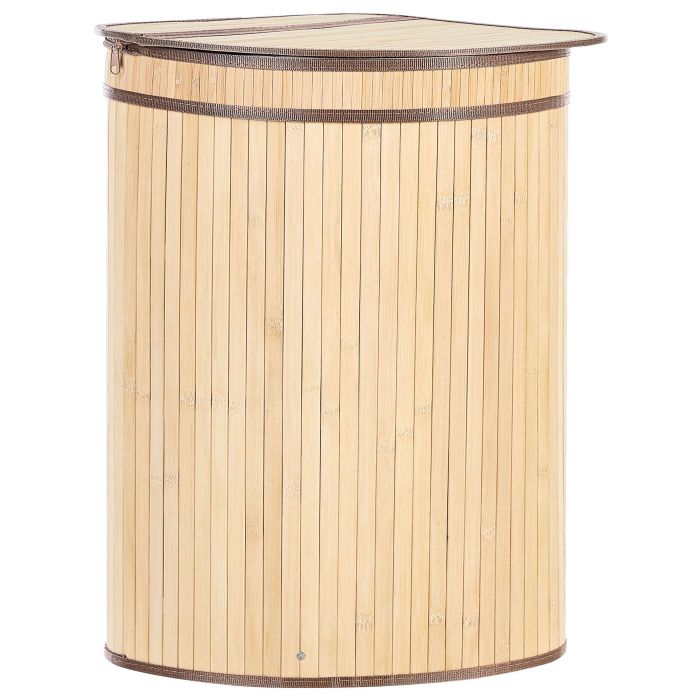 Bamboo Basket with Lid Light Wood BADULLA
