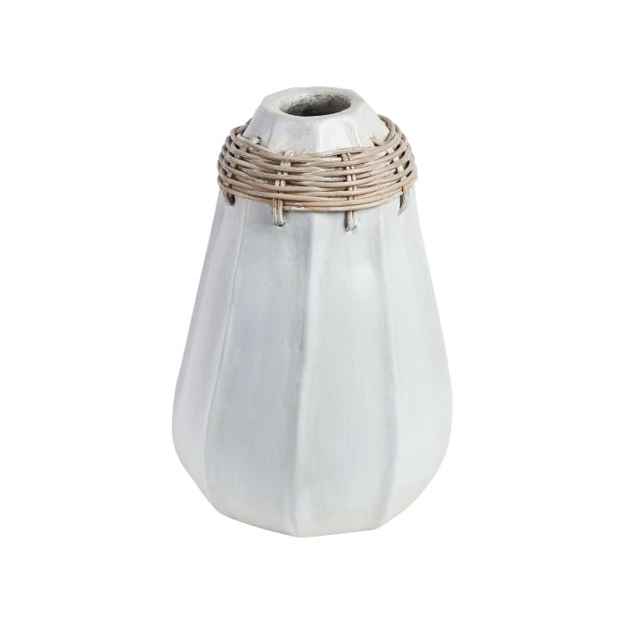 Terracotta Decorative Vase 30 White Beige