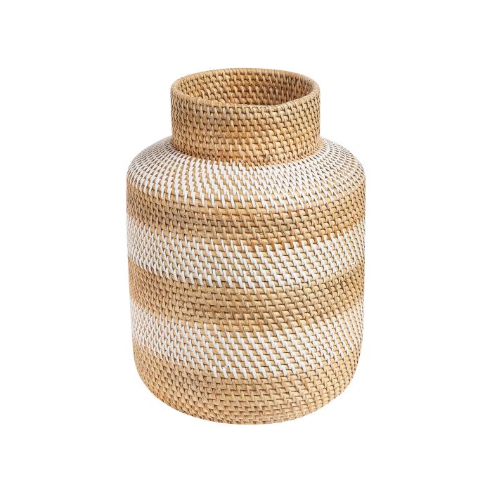 Rattan Decorative Vase 36 Beige