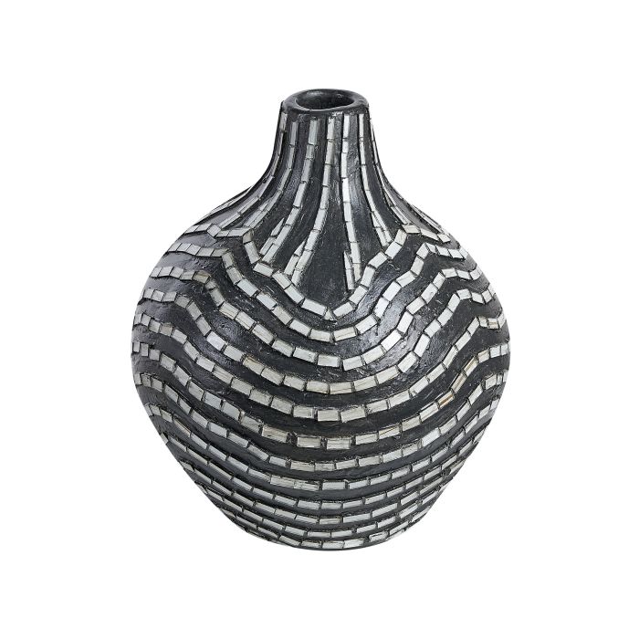 Terracotta Decorative Vase 35 Black White