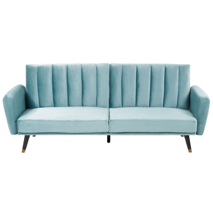 Velvet Sofa Bed Light Blue VIMMERBY